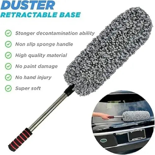 Microfiber Feather Duster Bendable & Extendable Fan Cleaning Duster