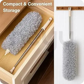 Microfiber Feather Duster Bendable & Extendable Fan Cleaning Duster