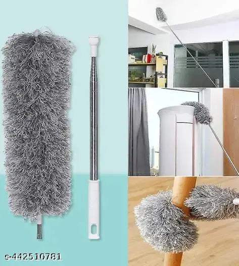Microfiber Feather Duster Bendable & Extendable Fan Cleaning Duster