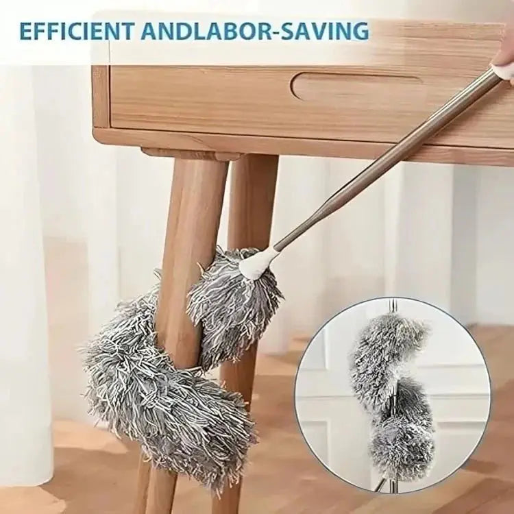 Microfiber Feather Duster Bendable & Extendable Fan Cleaning Duster